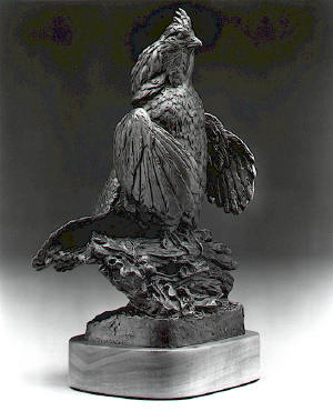 Roughed Grouse Bronze by William J Koelpin