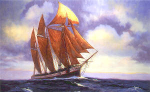 Christmas Tree Schooner by William J Koelpin